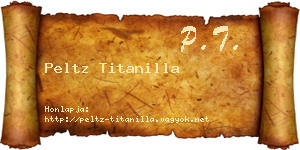 Peltz Titanilla névjegykártya